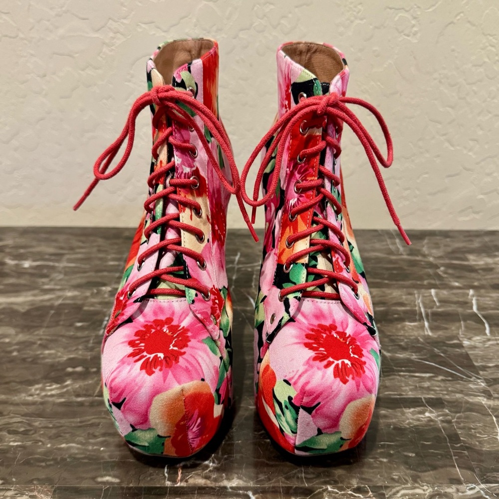 Jeffrey Campbell Lita Flower Platform Booties - Picture 6 of 13